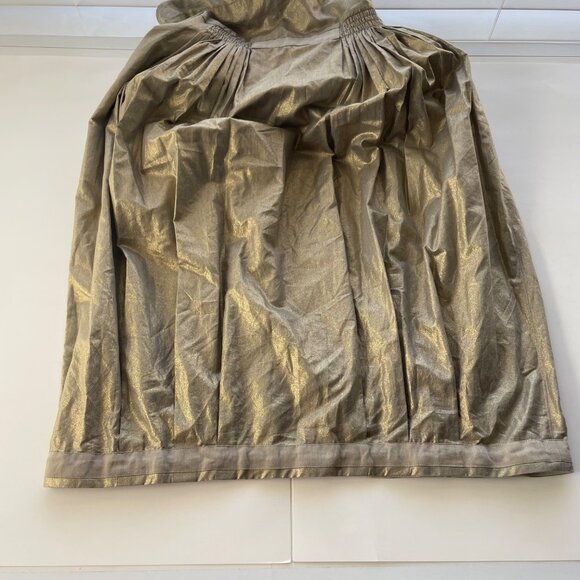 S Max Mara Easy Living Sleeveless Midi Metallic Dress Sz 4 Boho Chic‎ Minimalist - Picture 8 of 15